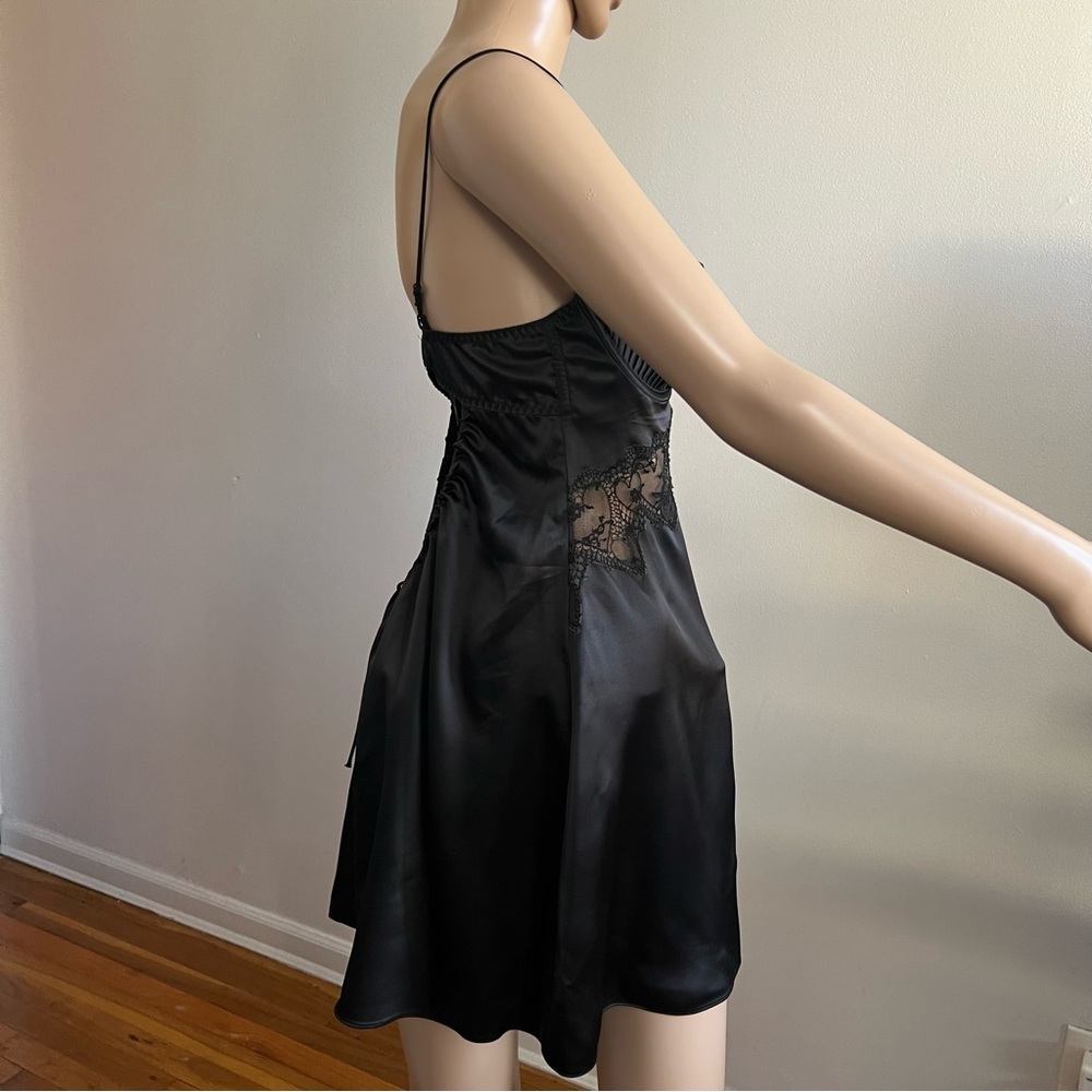 FOR LOVE & LEMONS BRIE BLACK SLIP DRESS Mini SIZE M - Picture 11 of 16